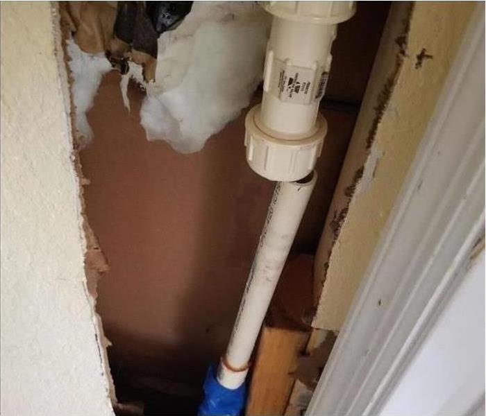 PVC plumbing connection that failed